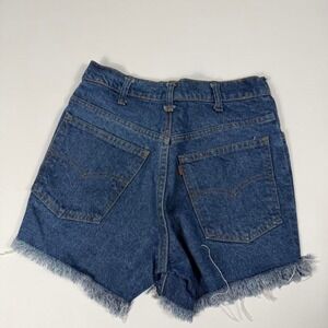 Vintage 70s Levi's 505 Cutoff Orange Tab Shorts  Women's